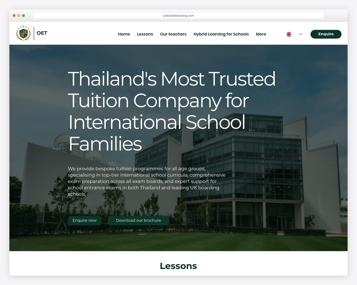 oxford elite tutoring website