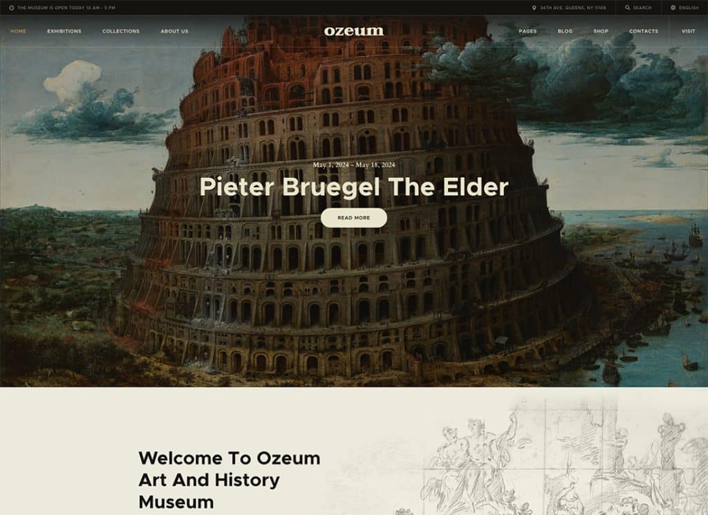 Ozeum - Art Gallery and Museum Theme