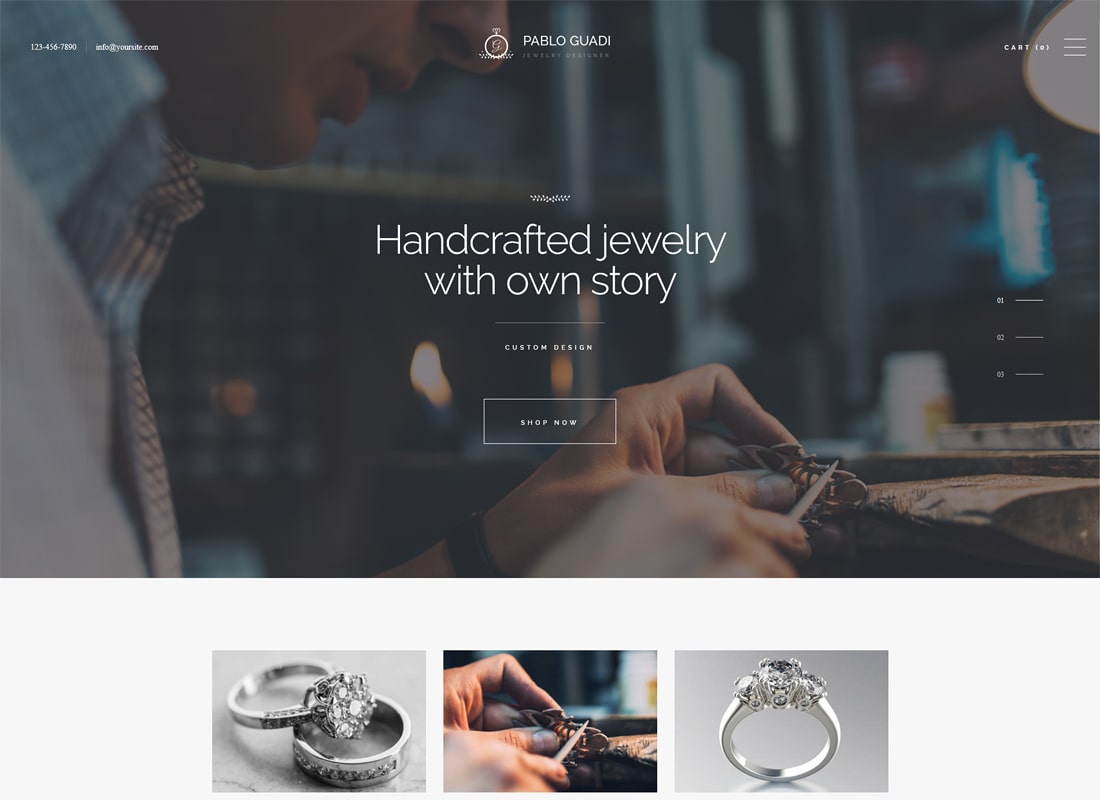 Pablo Guadi | Jewelry Designer & Handcrafted Jewelry Online Shop WordPress Theme