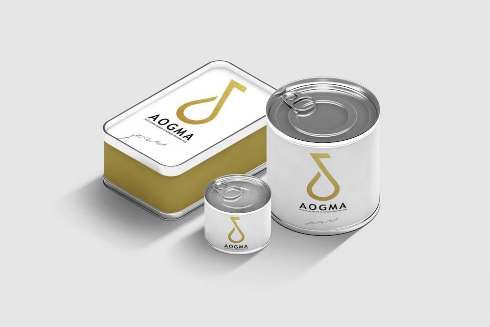 packaging steel containers psd mockup