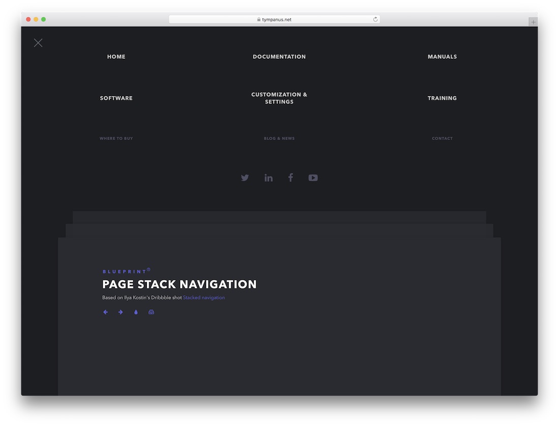 page stack navigation