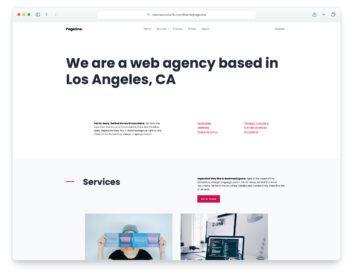 Pageone template preview