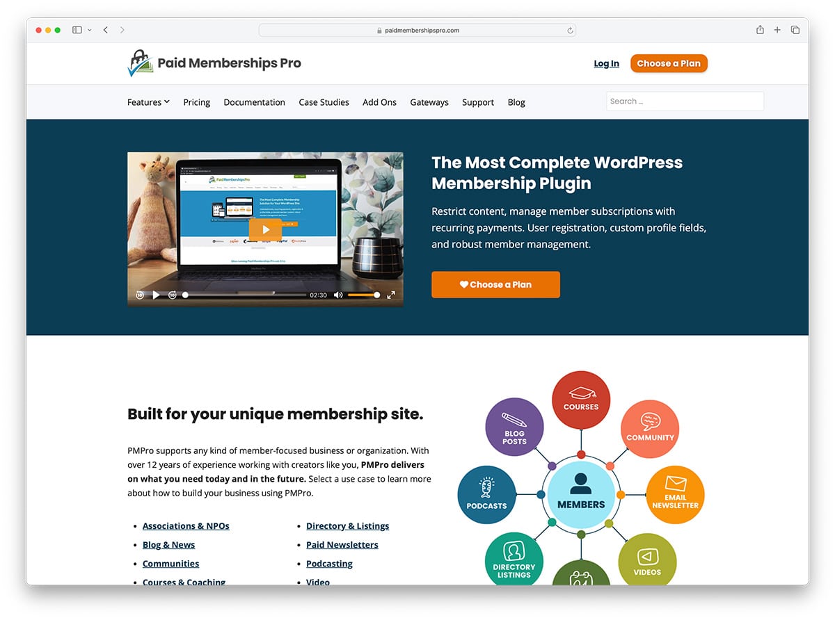 Paid Membership Pro - paywall and membership WordPress plugin