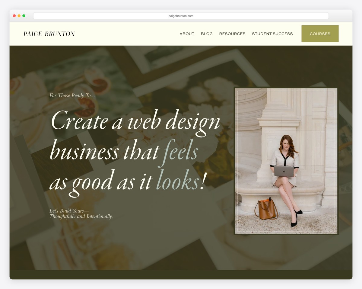 paige brunton website example
