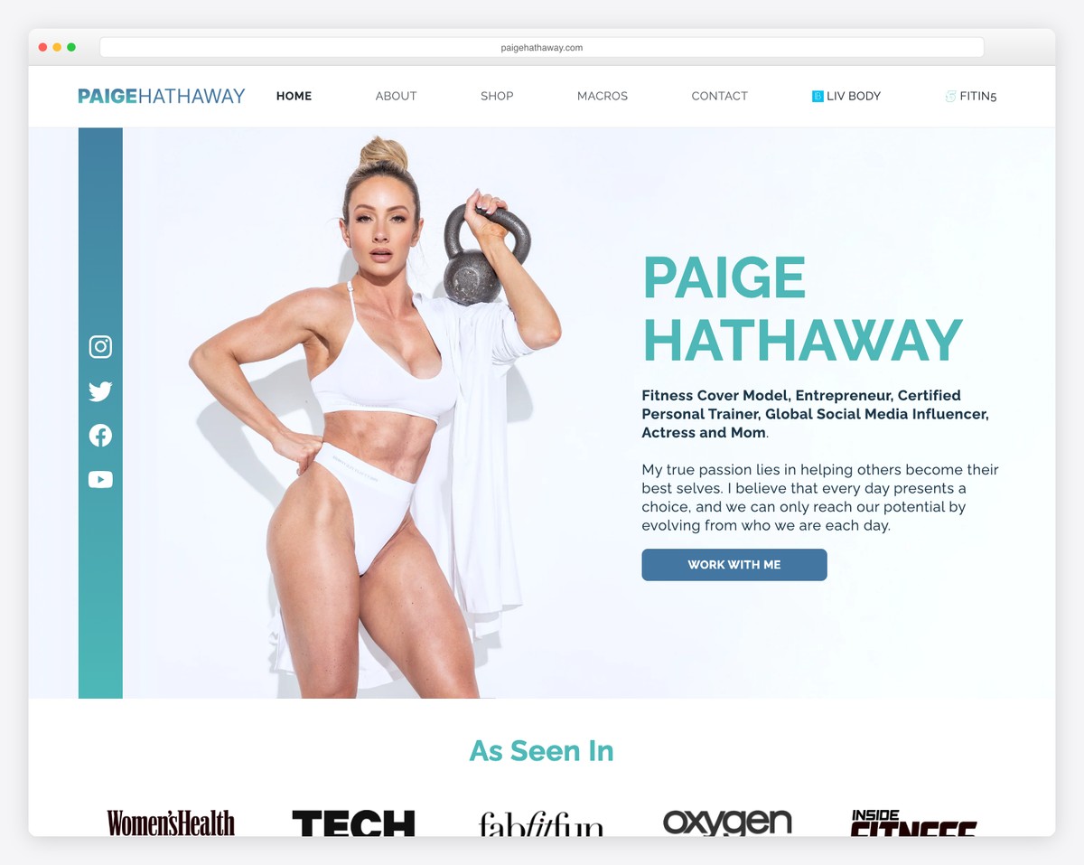 paige hathaway website example