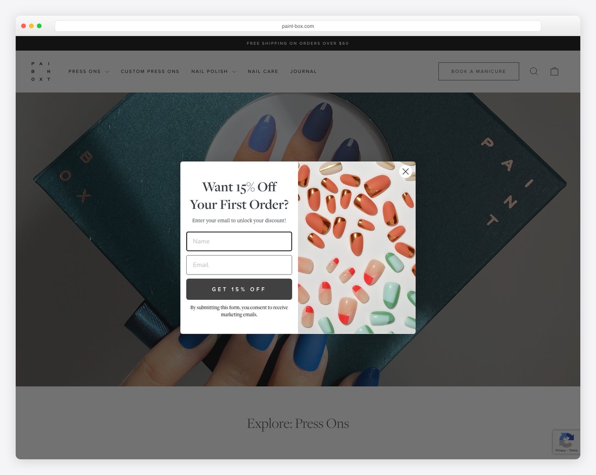 paintbox website example
