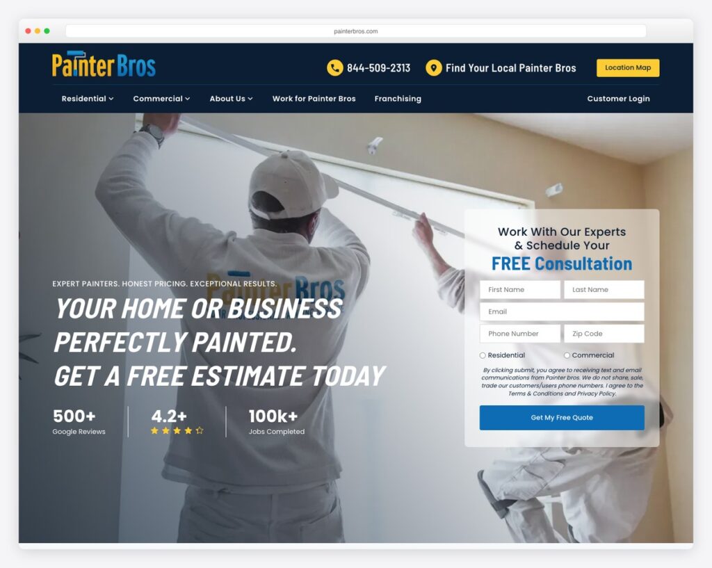 Paint Platform Examples 24 Best Painting Company Website Examples 2026 - Colorlib