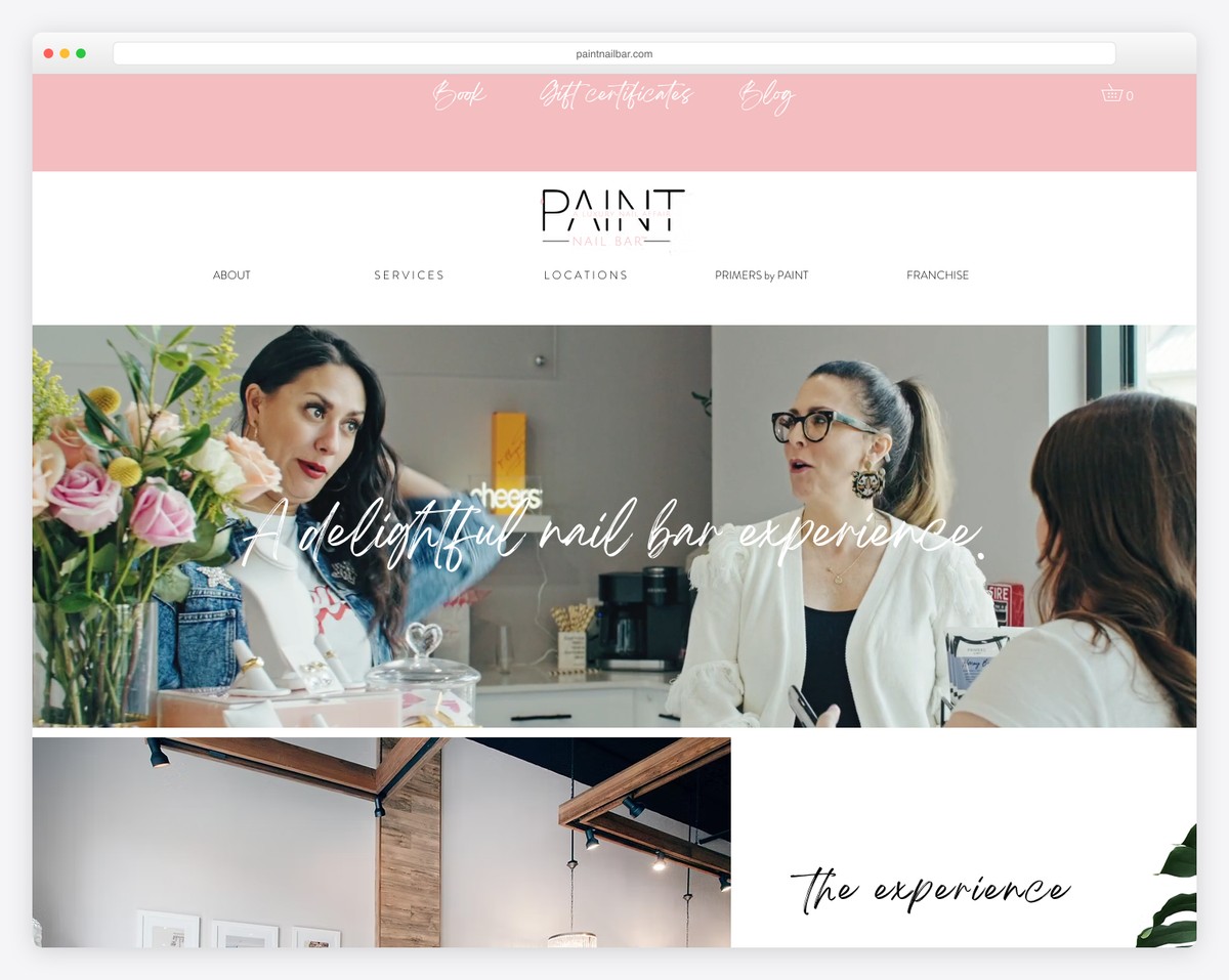 paint nail bar website example