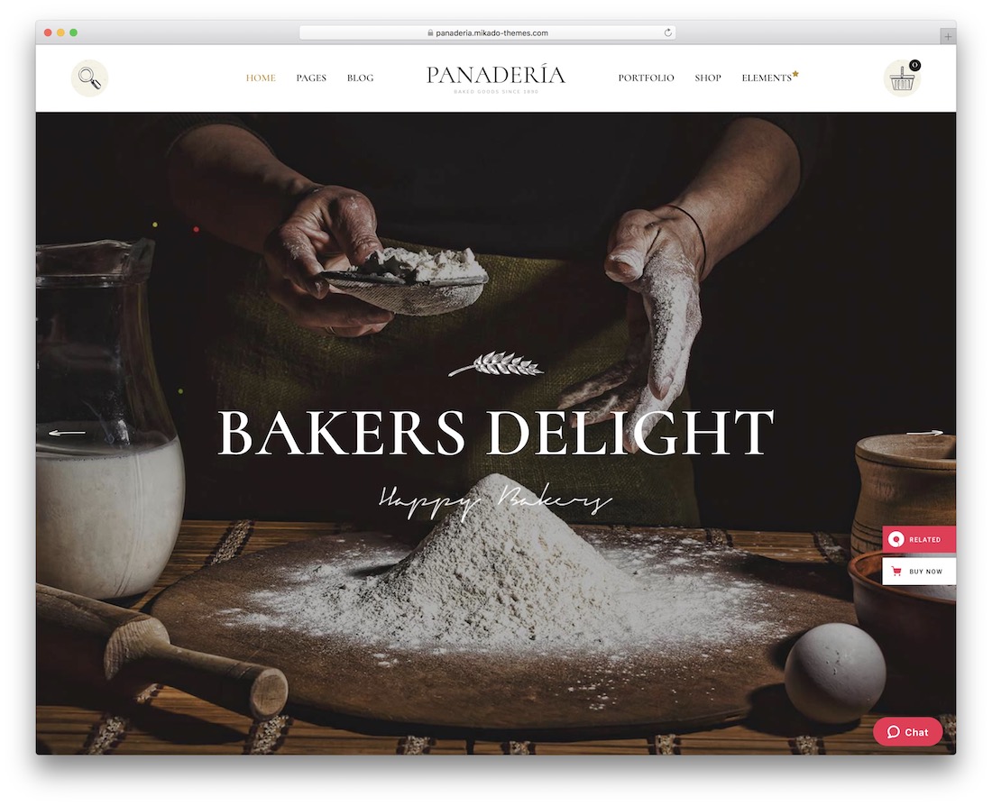panaderia bakery website template