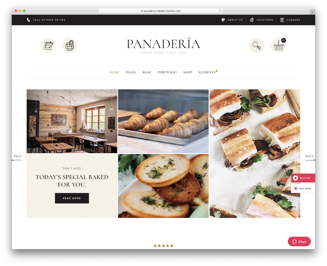panaderia wordpress theme for bakeries