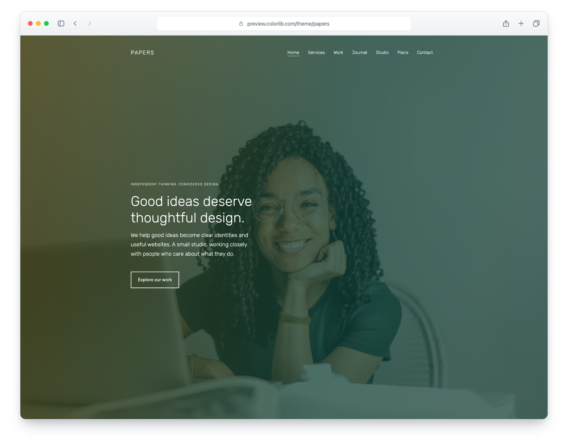 Papers website template