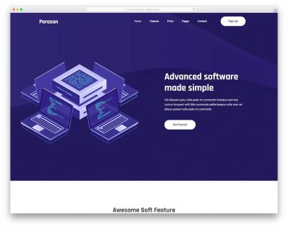 Parason - Software Landing Page