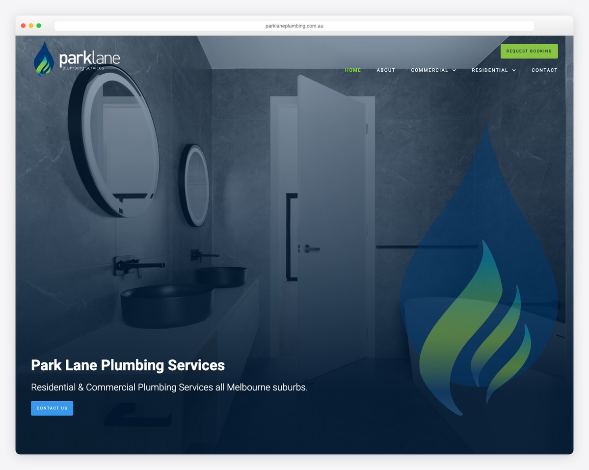 Parklane Plumbing website for Australia