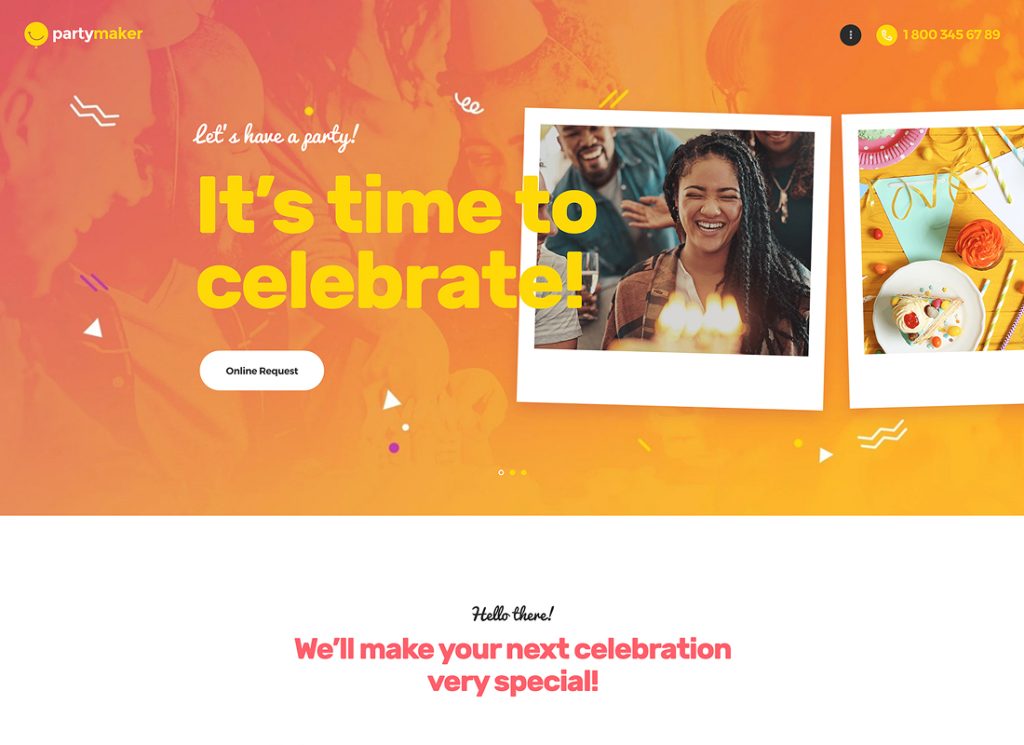 PartyMaker - Event Planner & Wedding Agency WordPress Theme