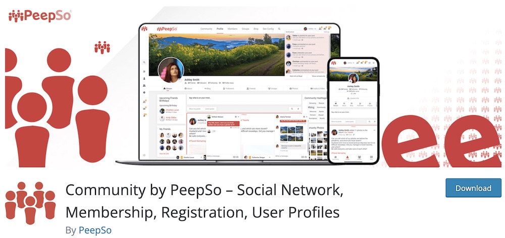 peepso wordpress forum social network plugin