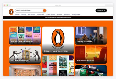 Penguin Books UK homepage design