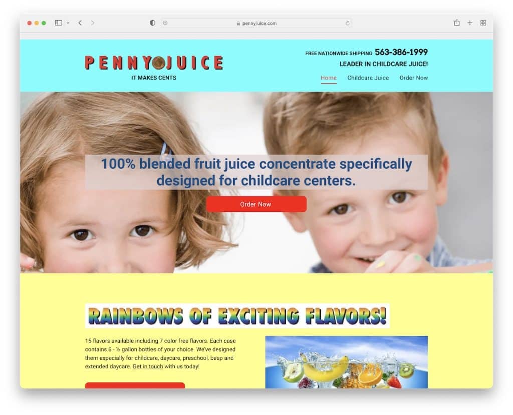 penny juice bad website design