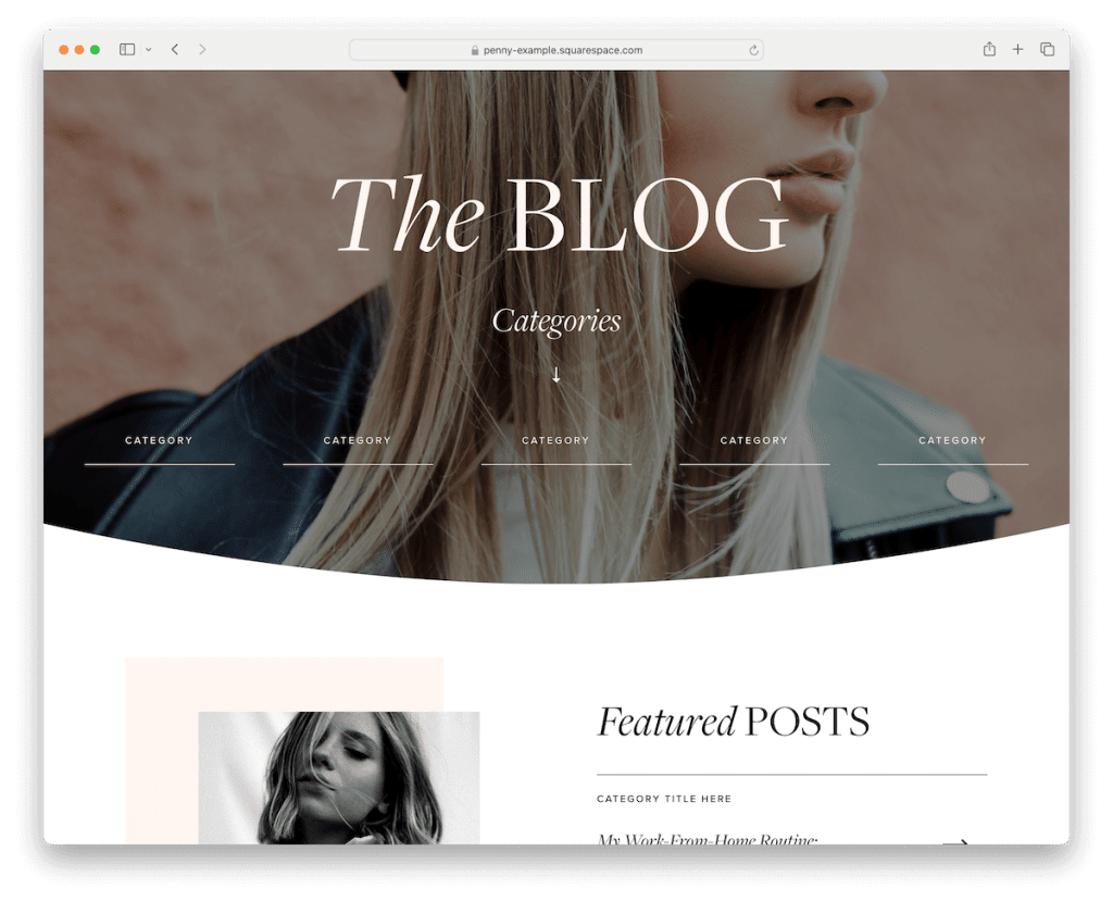 penny squarespace blog template