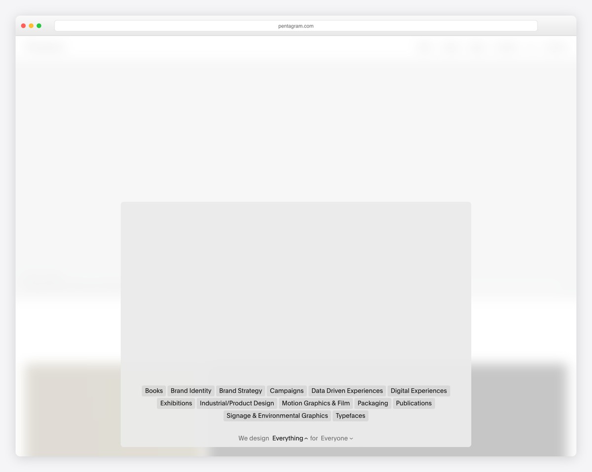 pentagram website example
