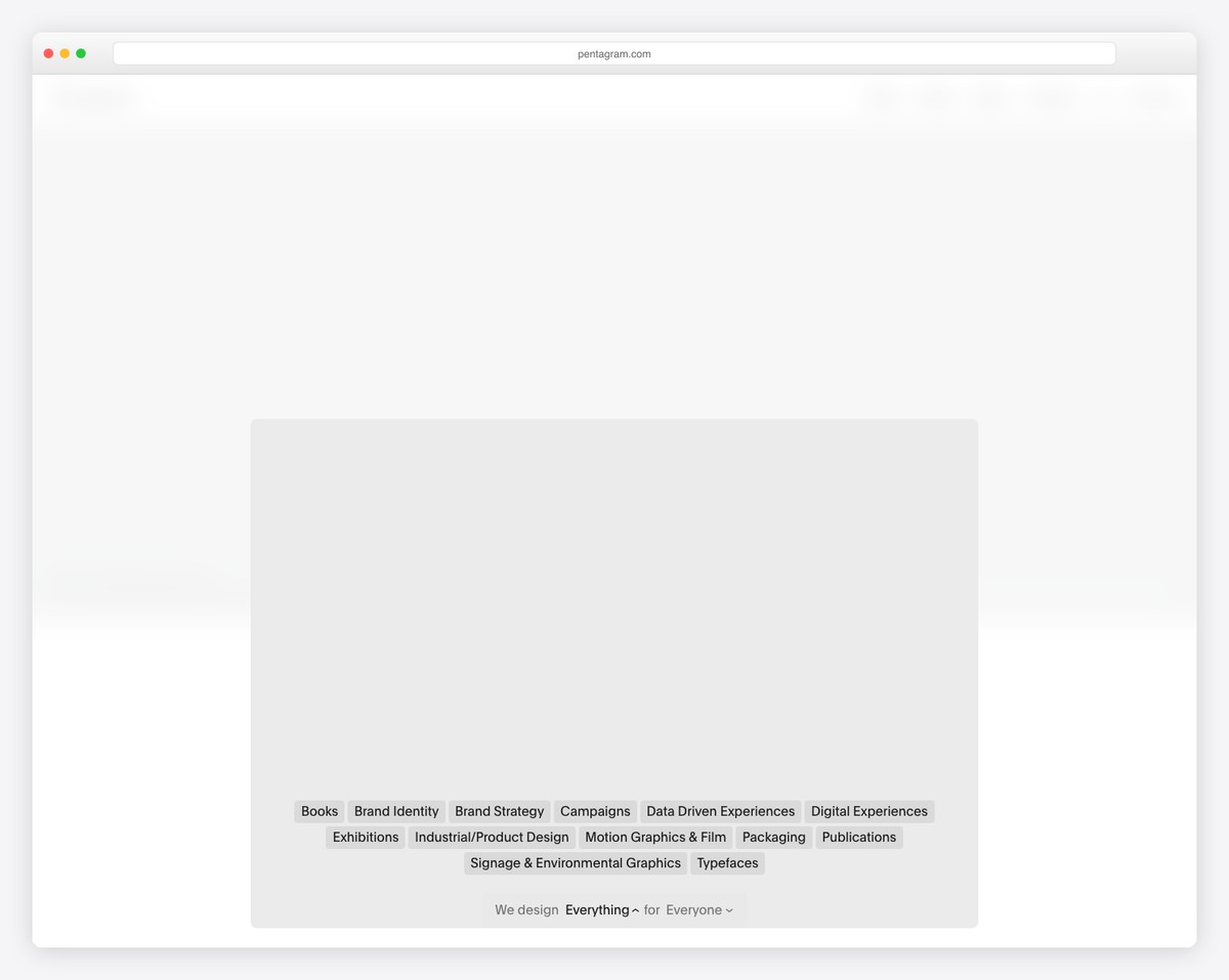 pentagram website example