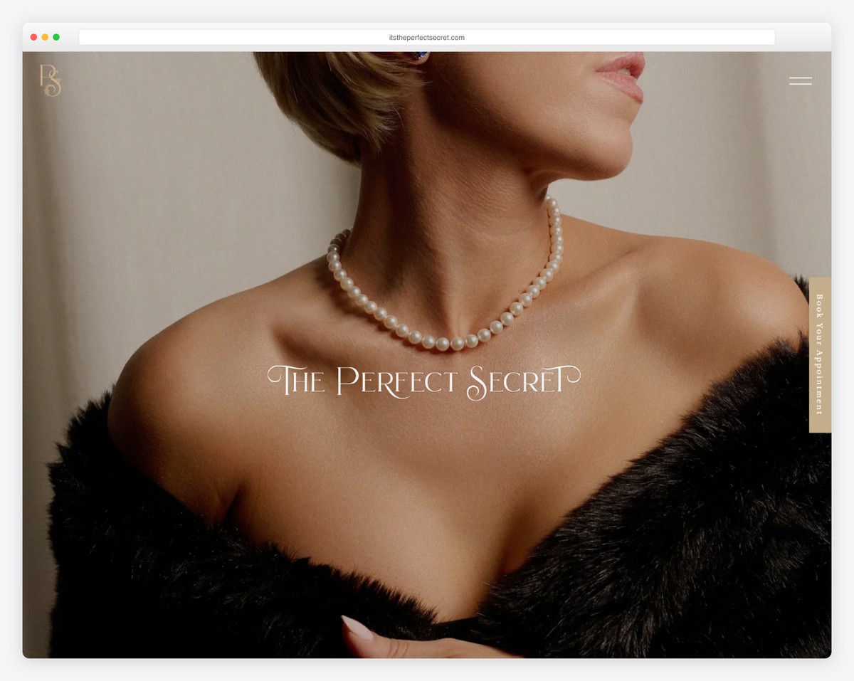 the perfect secret med spa website