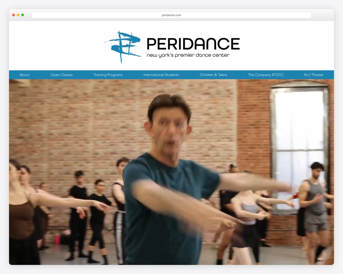 peridance capezio center website example