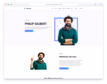 Personal website template