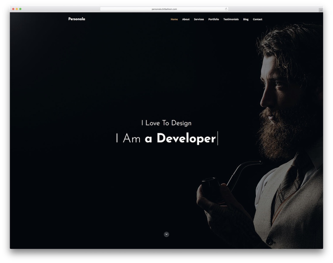 personala bootstrap personal website template