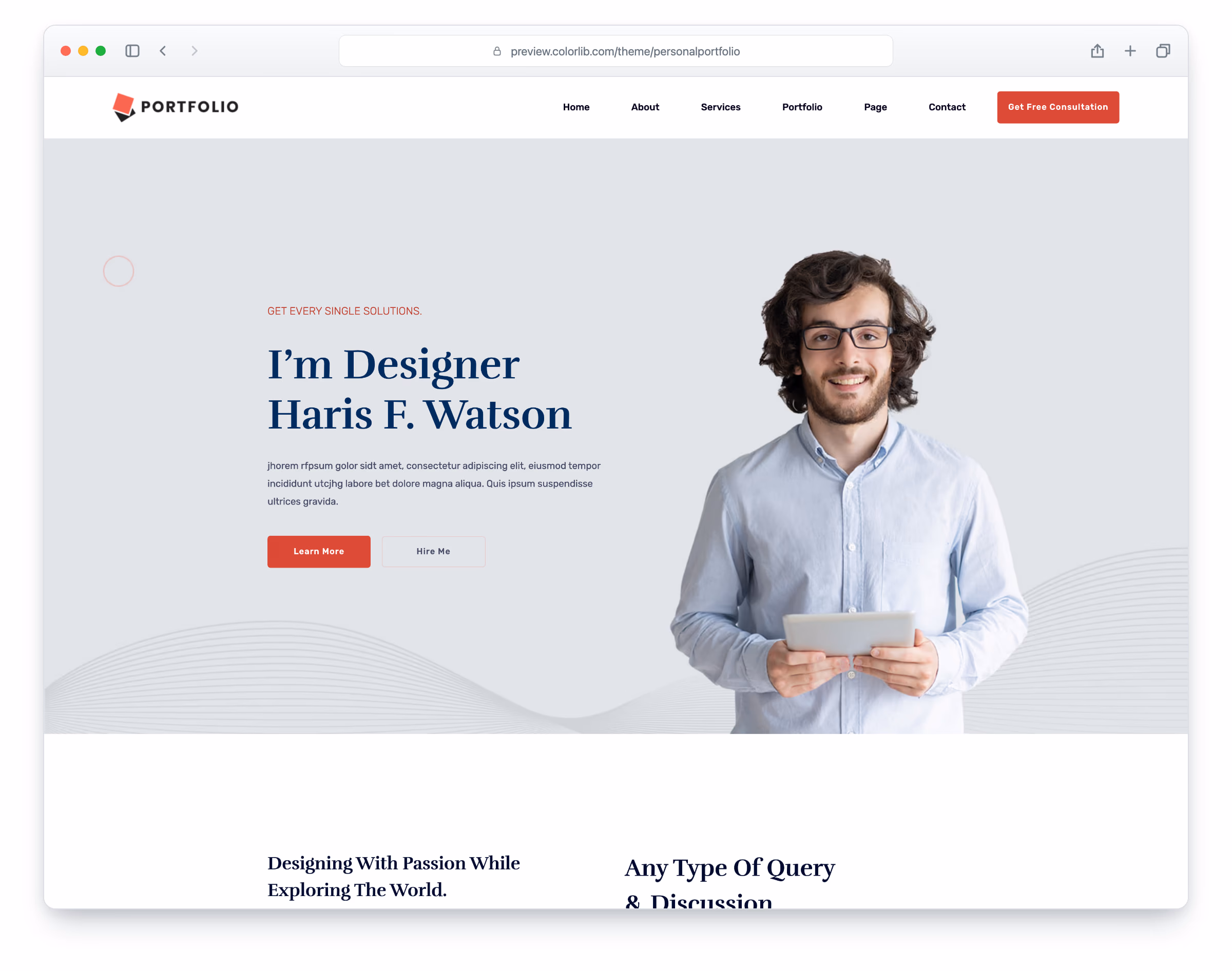 PersonalPortfolio website template