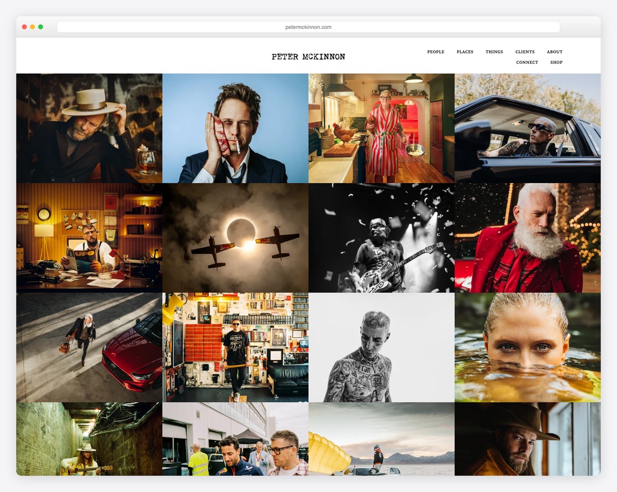 peter mckinnon videographer website example