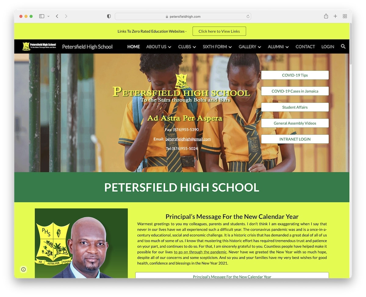 petersfield high school google site example