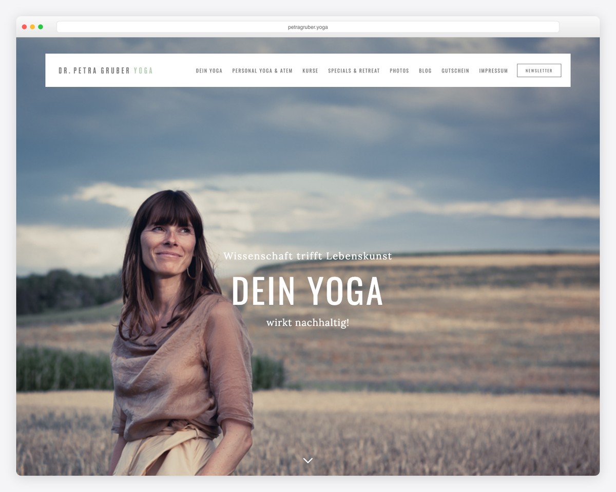 dr. petra gruber website example