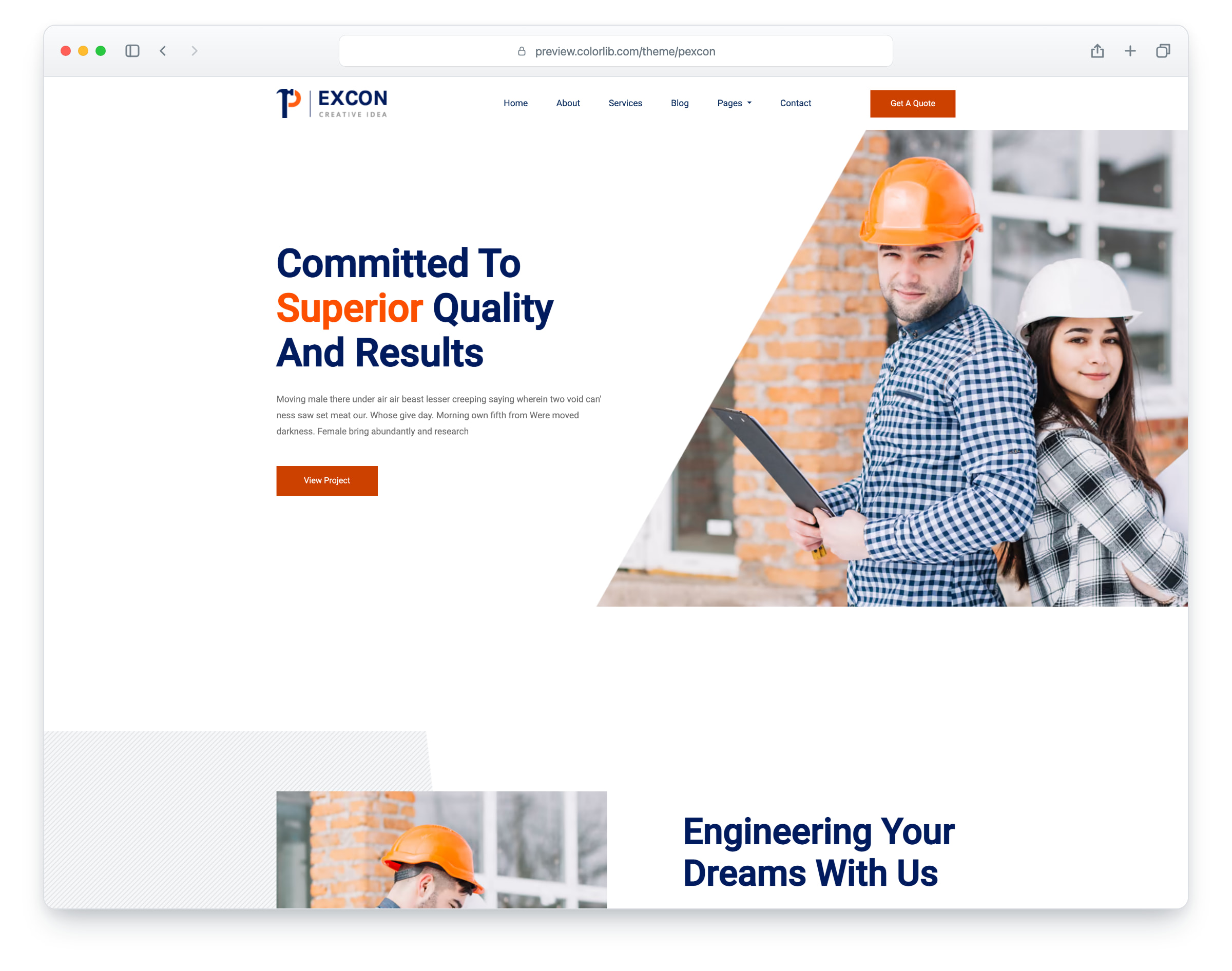 Pexcon website template