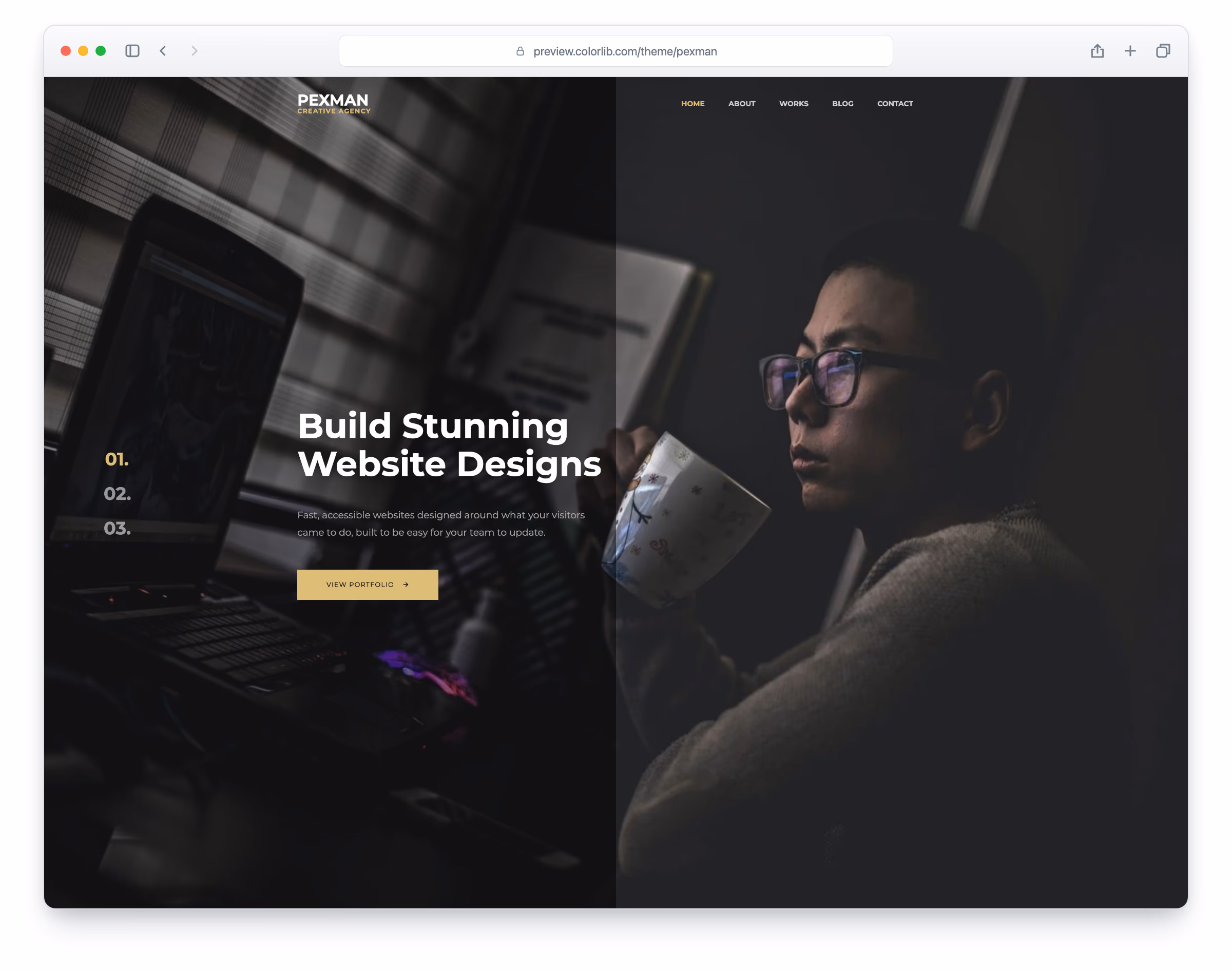 Pexman website template