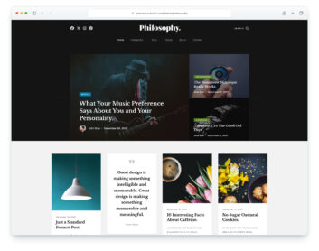 Philosophy website template