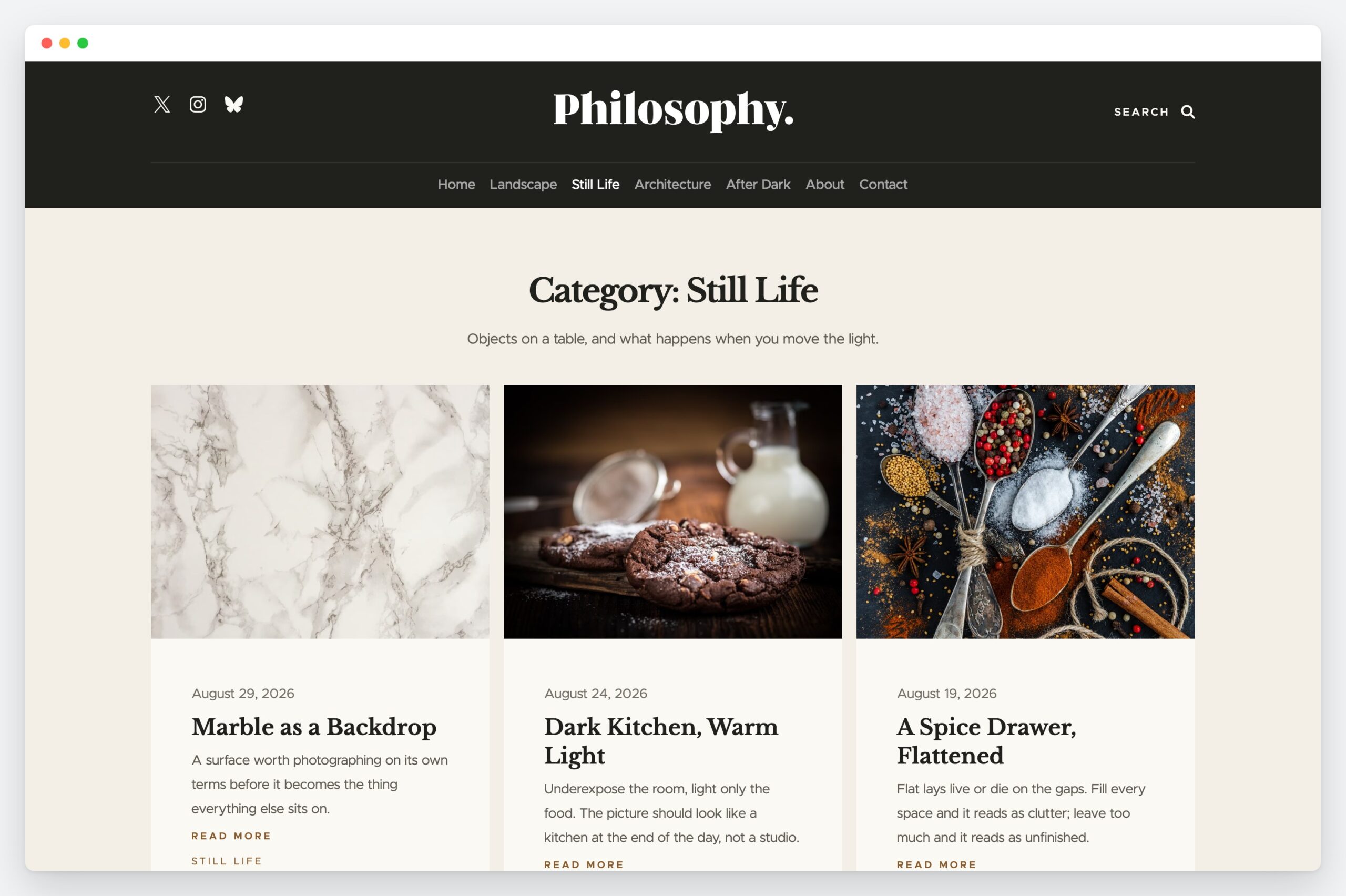 Philosophy Blocks in the Paper style variation