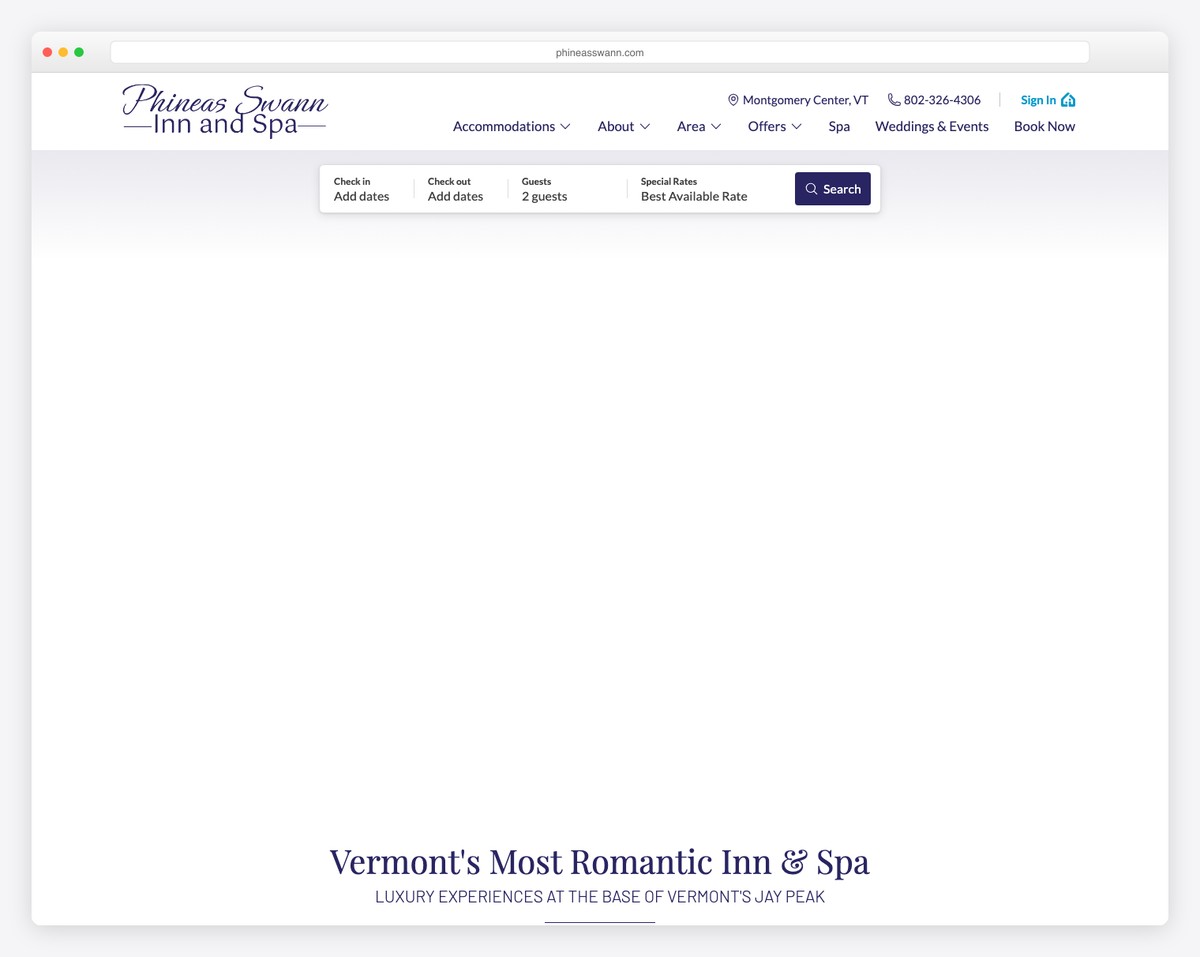 phineas swann inn vermont website