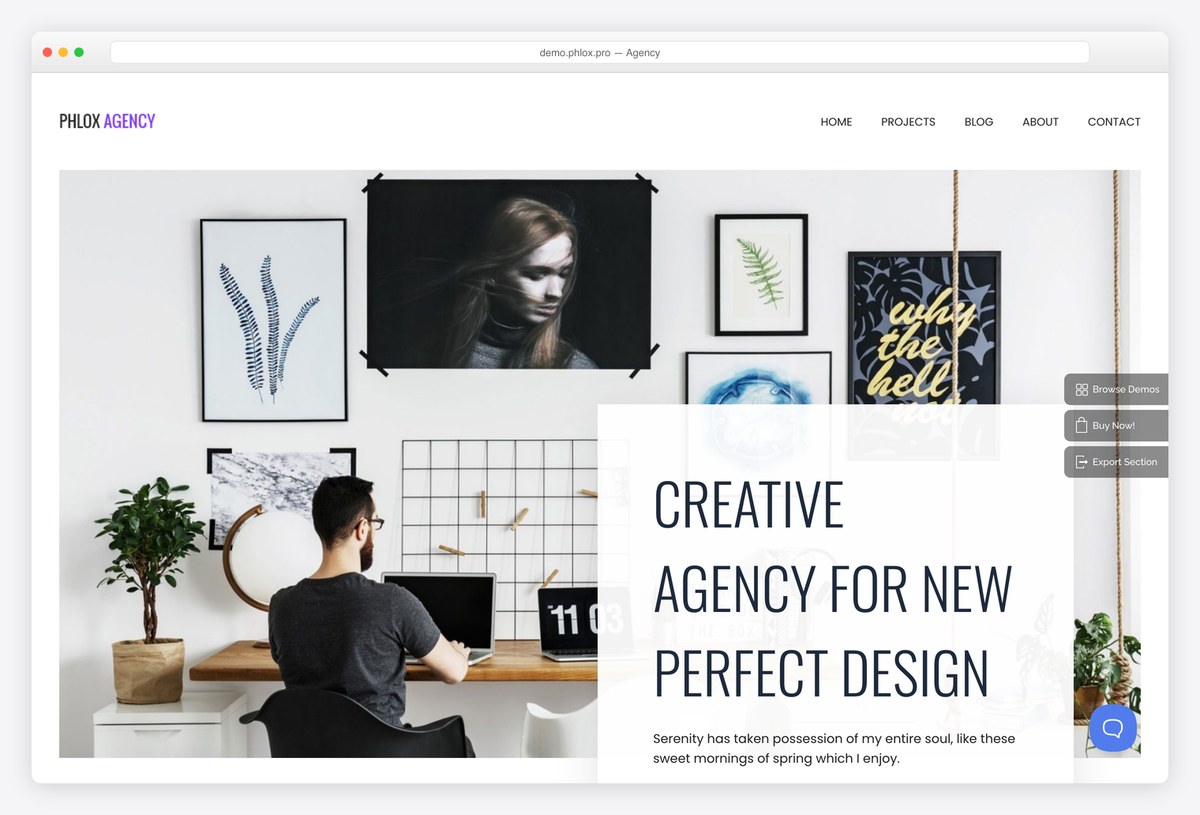 Phlox free Elementor WordPress theme demo