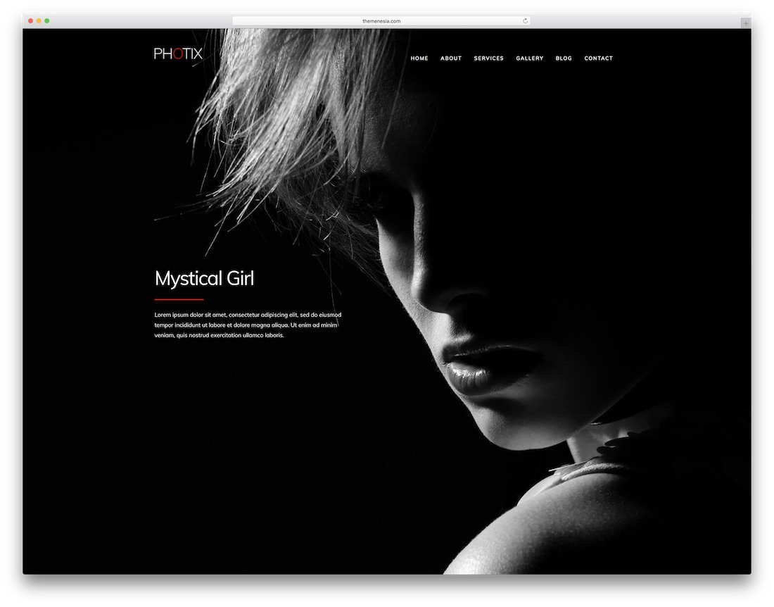 photix photography website template