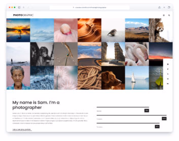 Photographer template preview