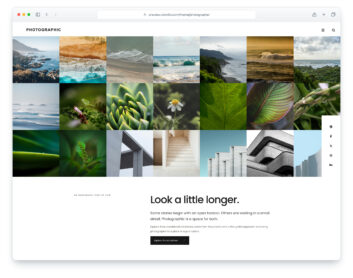 Photographer website template
