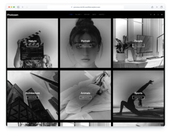 Photosen website template
