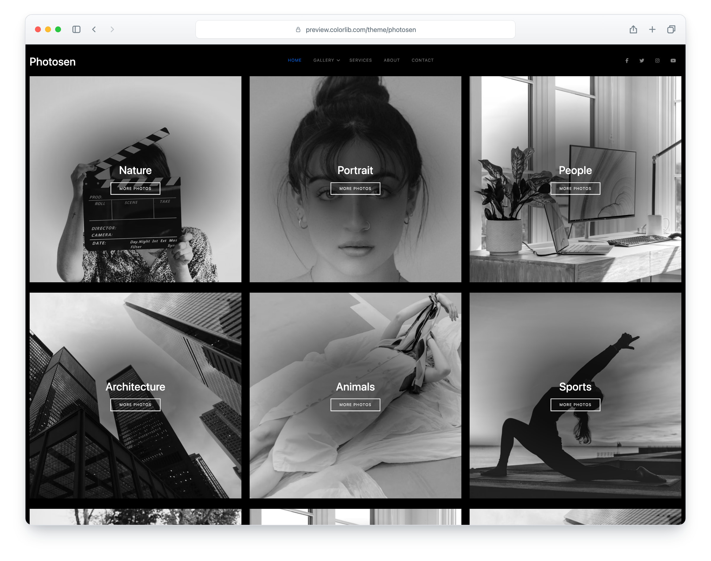Photosen website template