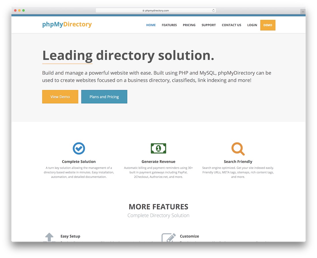 phpmydirectory 디렉토리 웹 사이트 빌더