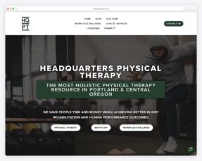 Physical therapy website examples