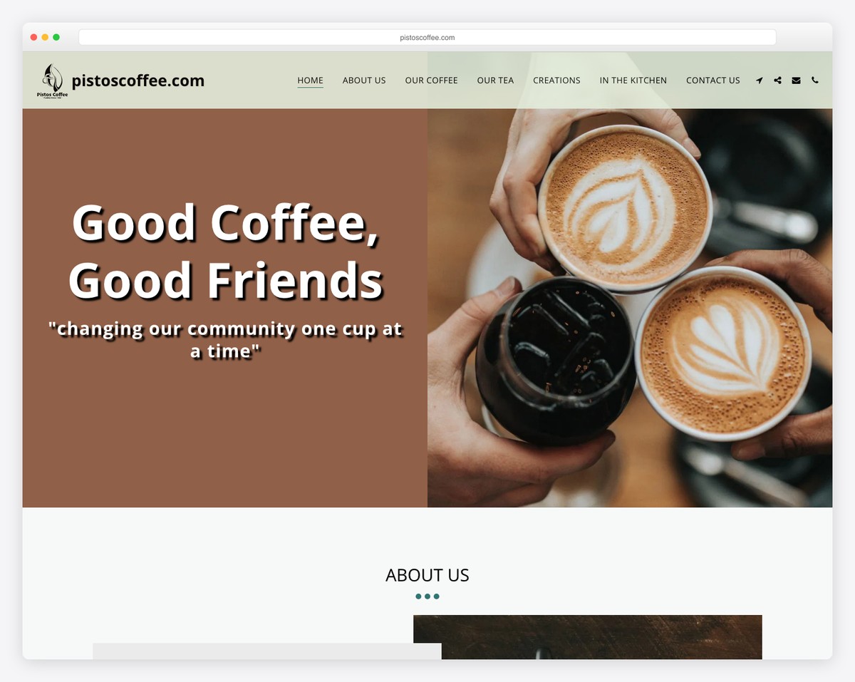 pitos coffee site123 website