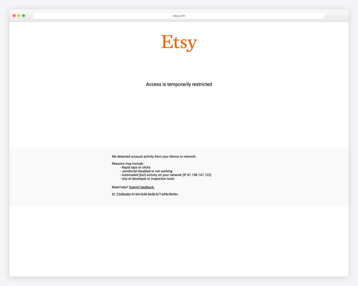 Etsy platform for selling digital products