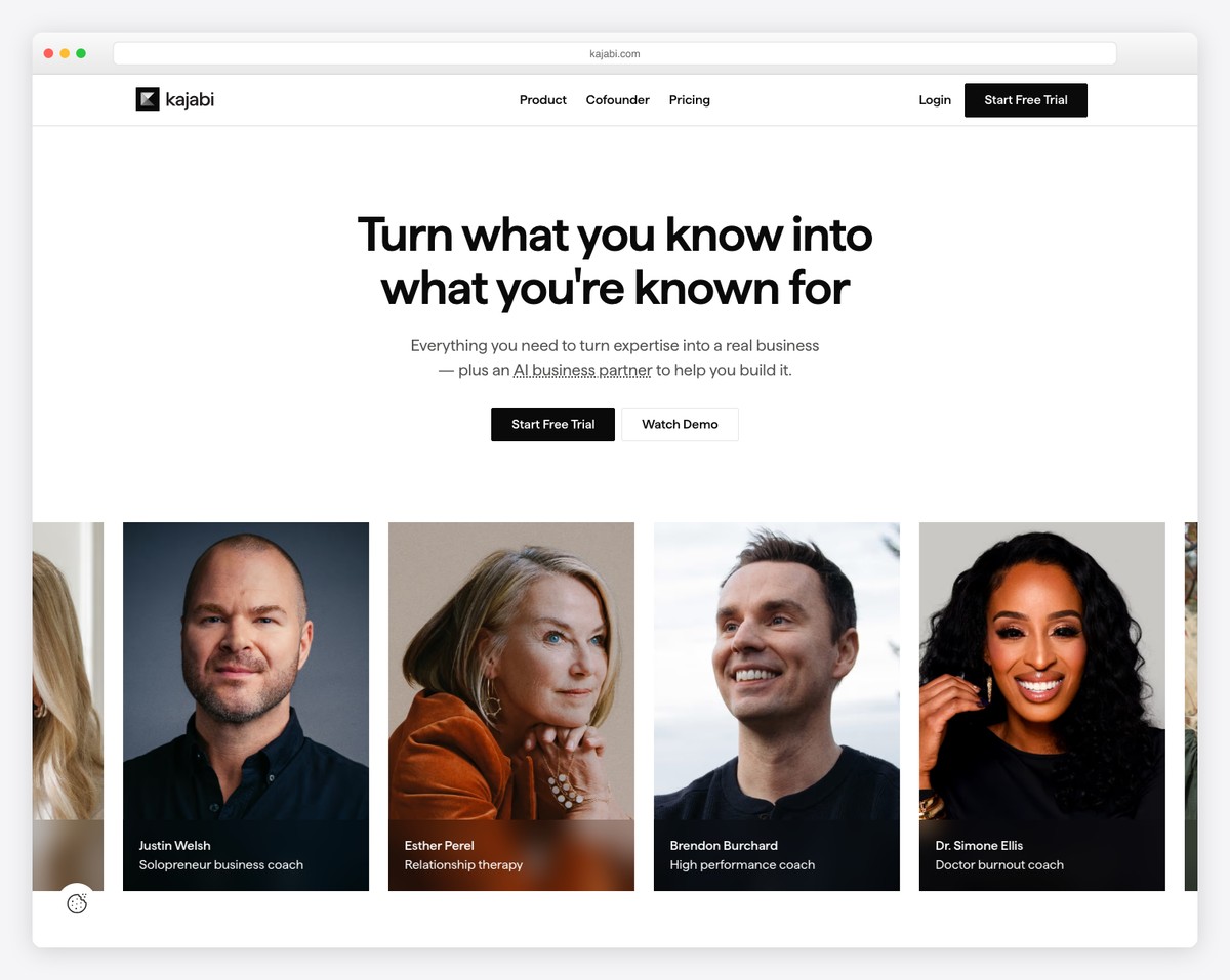 Kajabi platform for selling digital products