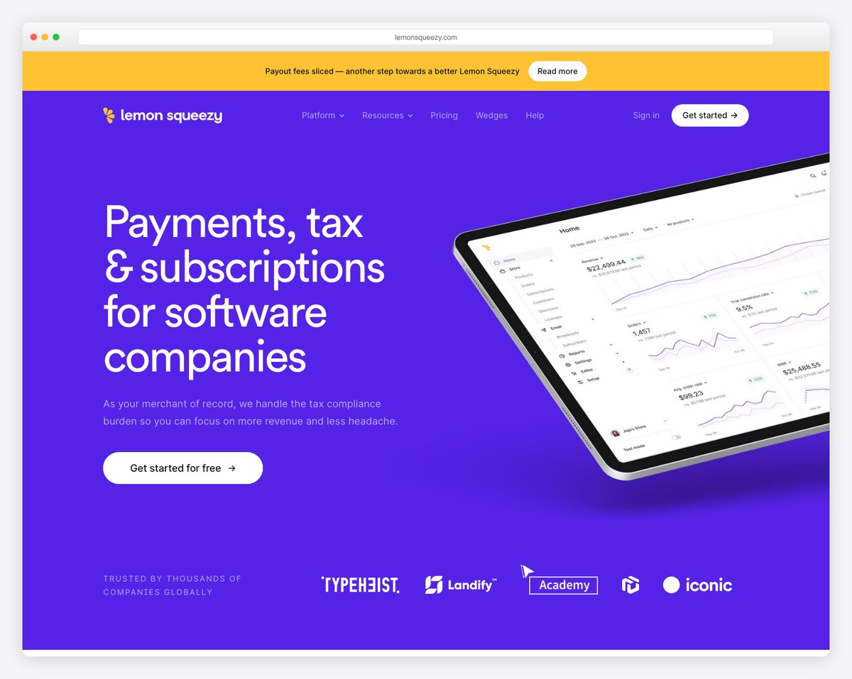 Lemon Squeezy platform for selling digital products