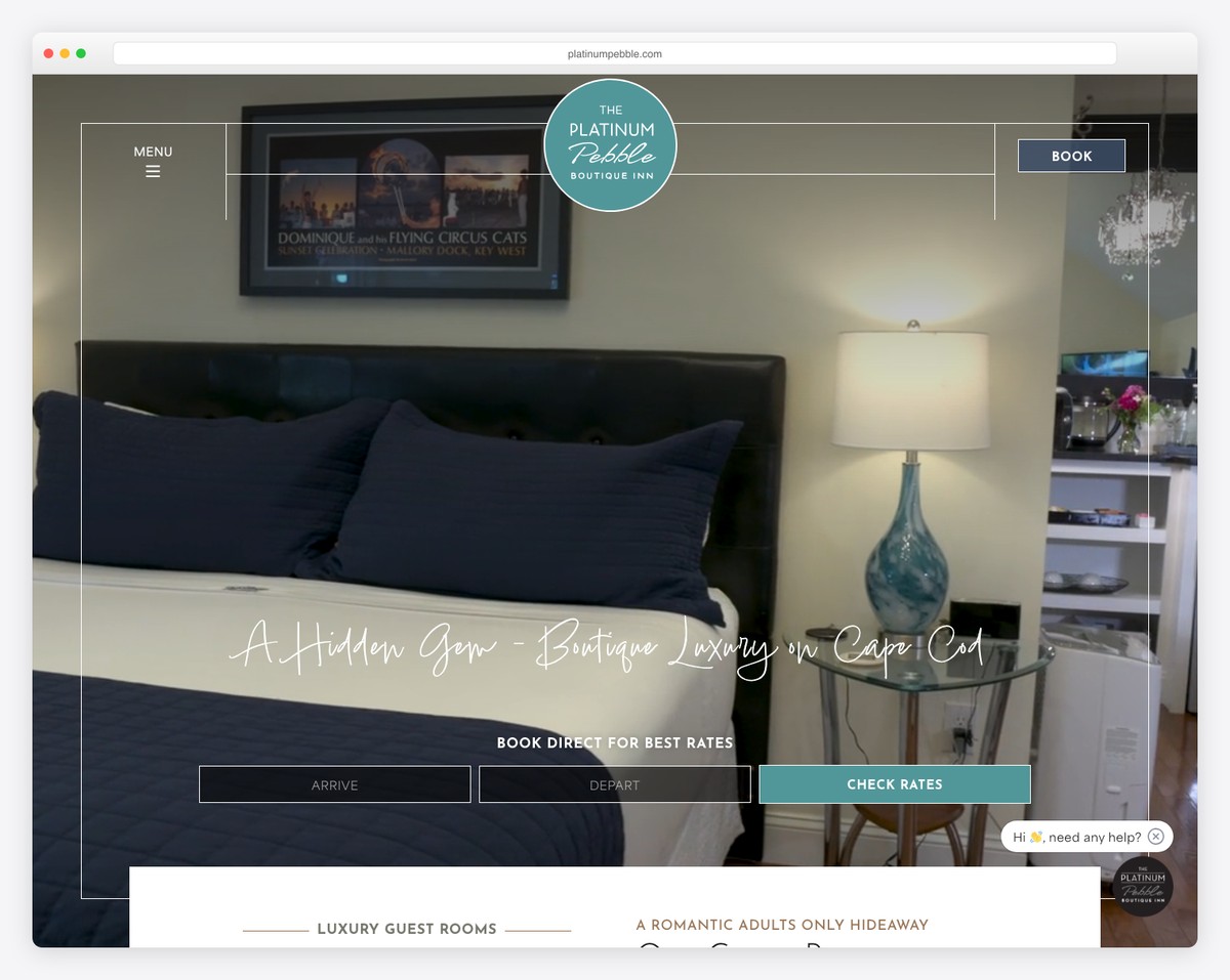 platinum pebble cape cod boutique inn website